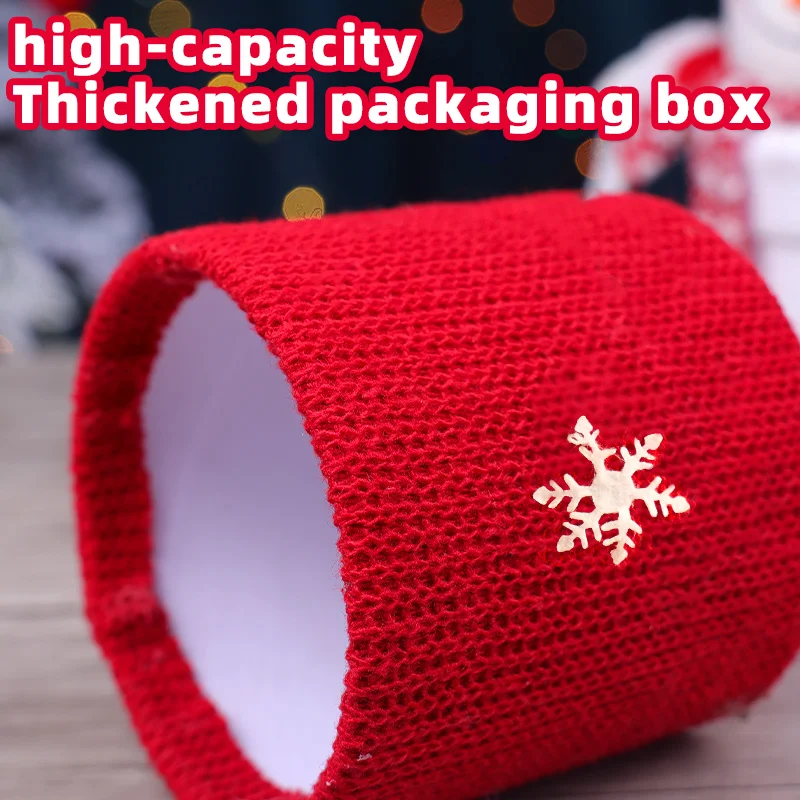 Рождественская вязаная сумка со звездой и яблоком Рождественский мультяшный