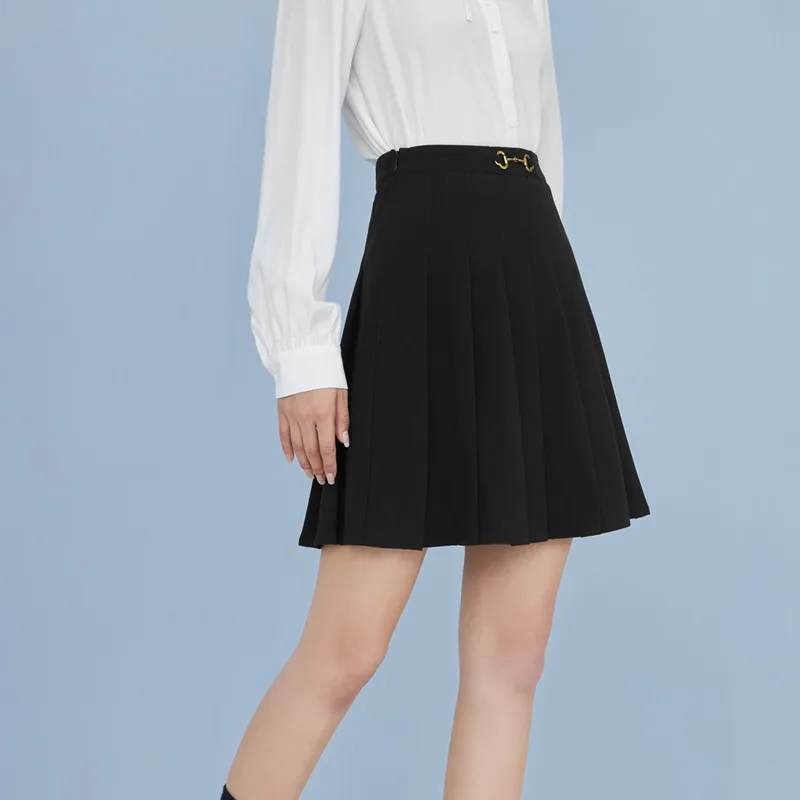 INMAN летняя Весенняя женская юбка Повседневная в складку универсальная одежда