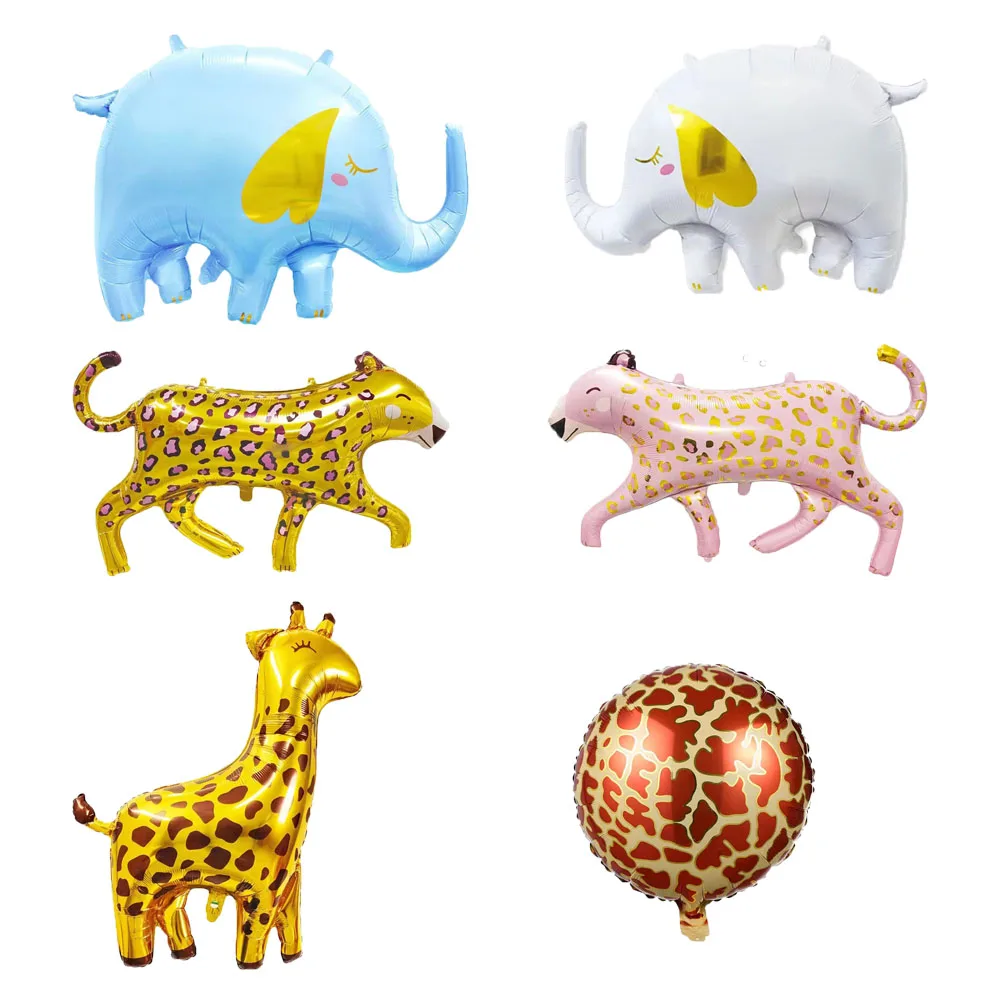 

1pcs Cartoon 3D Elephant Head Animal Foil Balloon Jungle Boy Girl Happy Birthday Party Decorations Baby Shower Children Toys