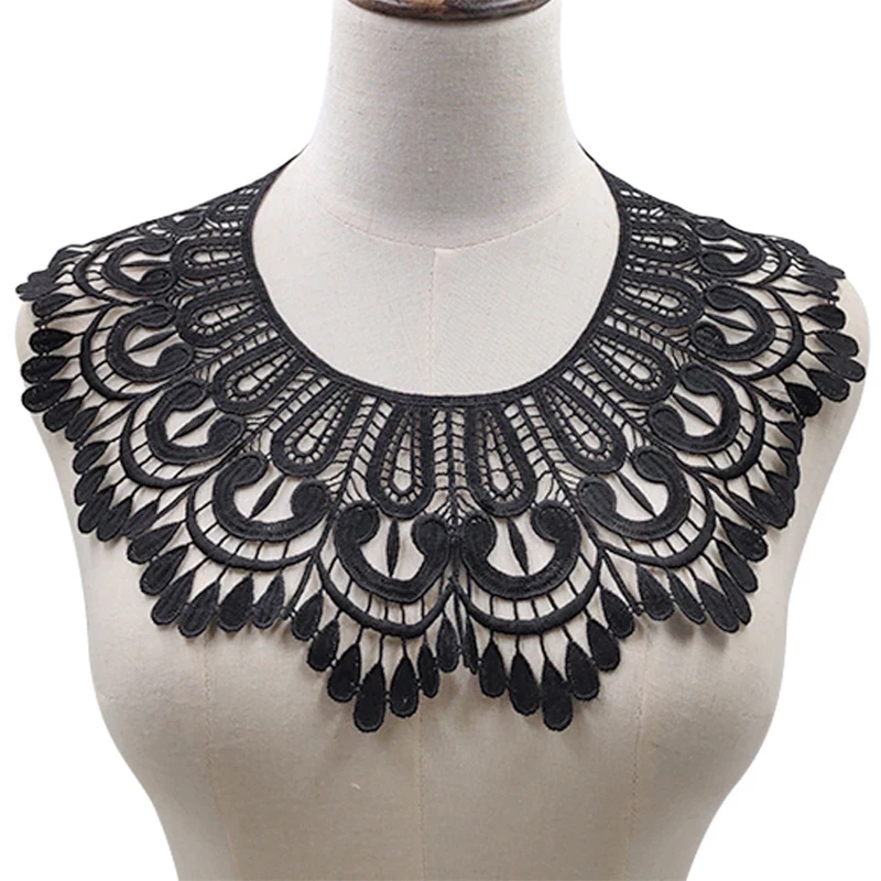 Белая искусственная ткань аппликация отделка полый ложный воротник сделай сам