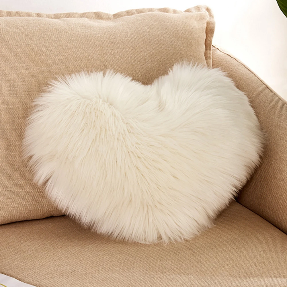 

Чехол для подушки, чехол для дивана, декоративные подушки, моющиеся домашние Чехлы, плюшевые подушки, подушки в форме пушистого сердца