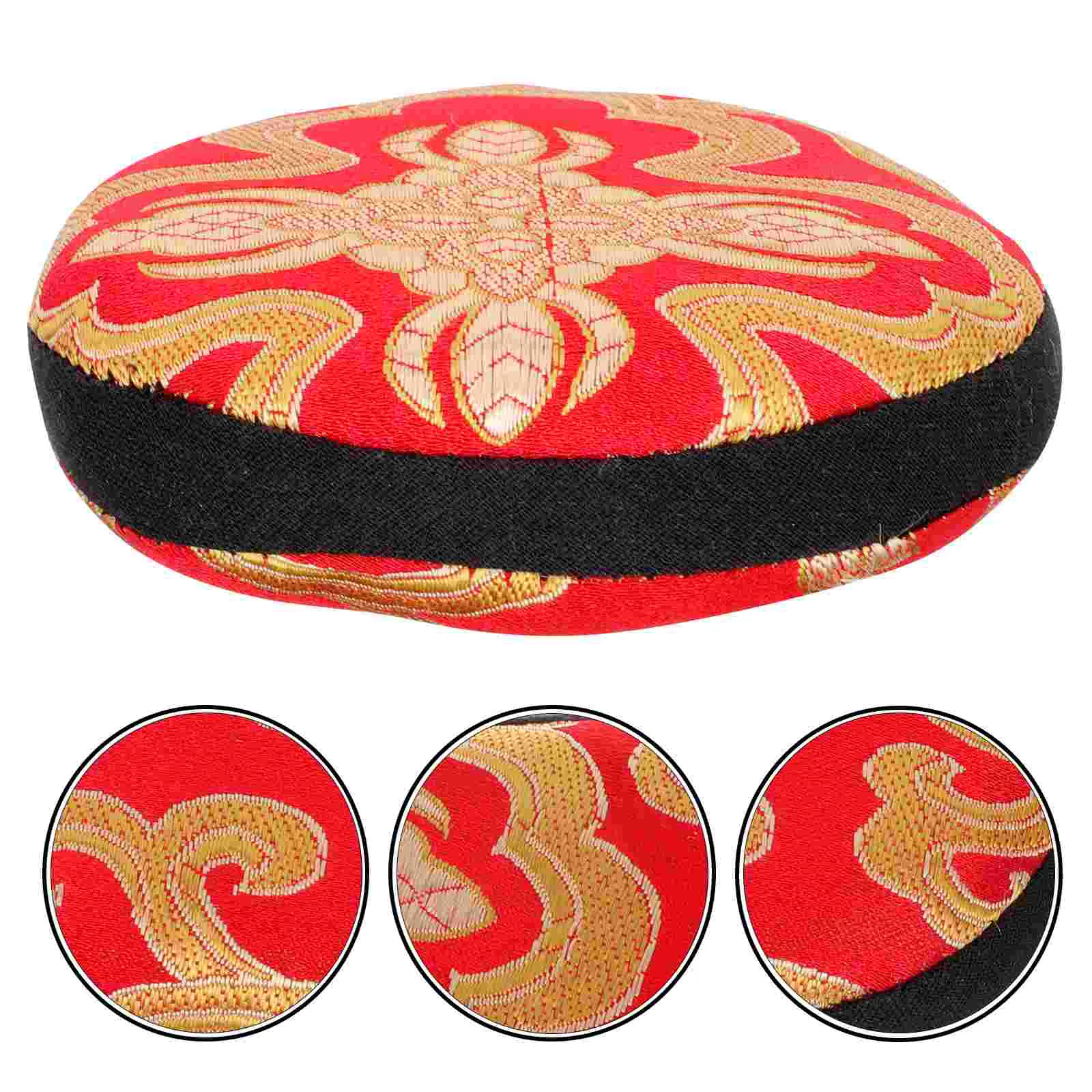 

Accessories Tibetan Bowl Cushion Nepal Singing Mat Silk Yoga Pillow Handmade Sound Pad Wooden Fish