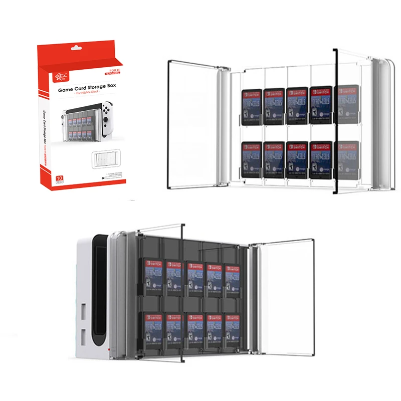 

For Switch Console 10 In 1 Game Card with Storage Box for Nintendo Switch OLED Console Game Card Storage Box Game Accessories