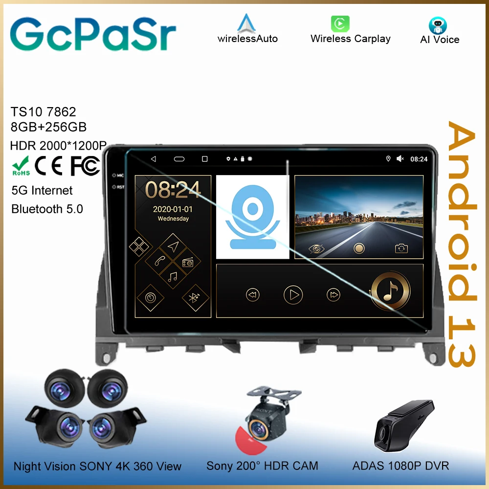 Android для Mercedes Benz C Class 3 W204 S204 2006 - 2011 видеопроигрыватель навигация радио авто HDR