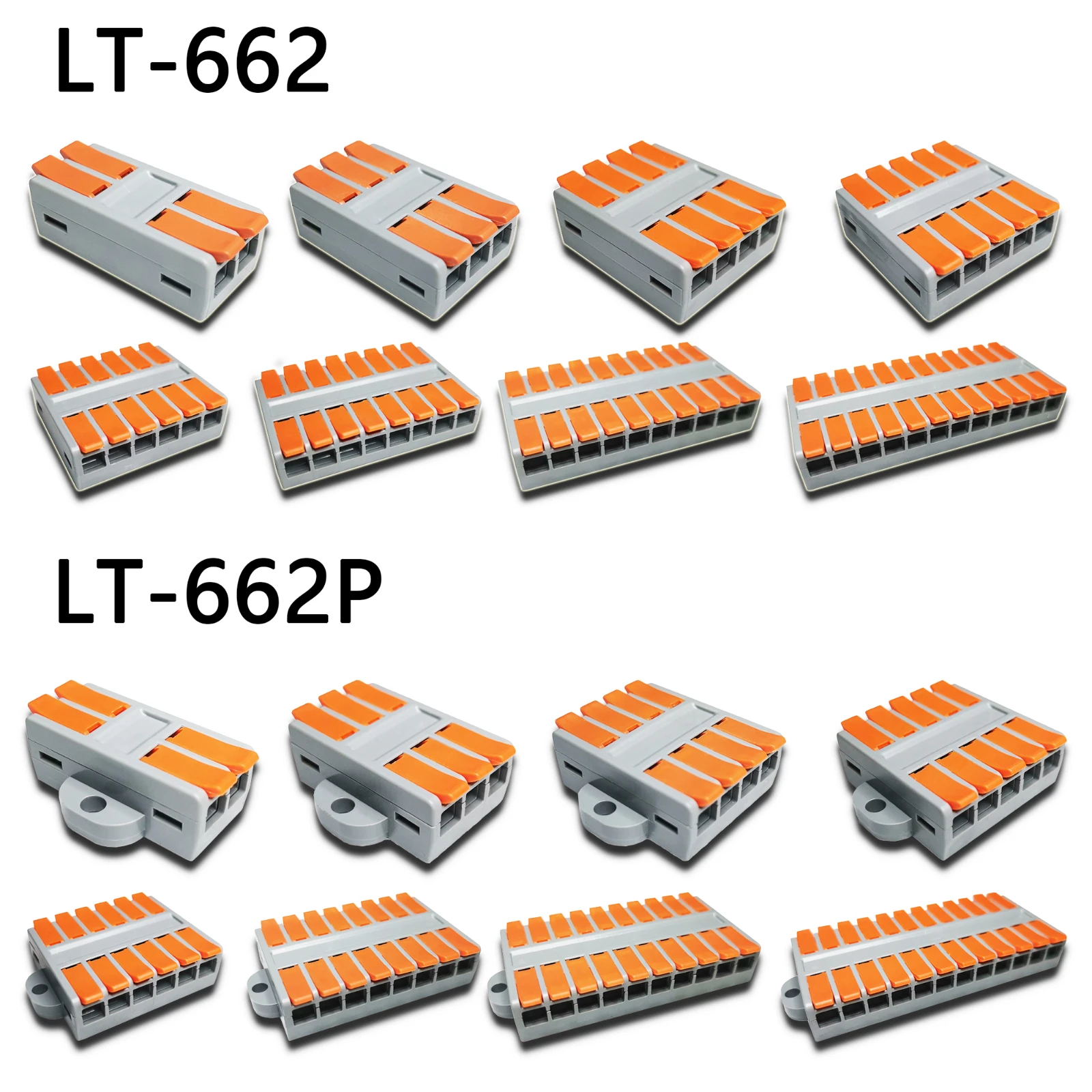 Conectores de Cable de acoplamiento, 222-413, 415, Cableado Universal rápido, conductores compactos,...