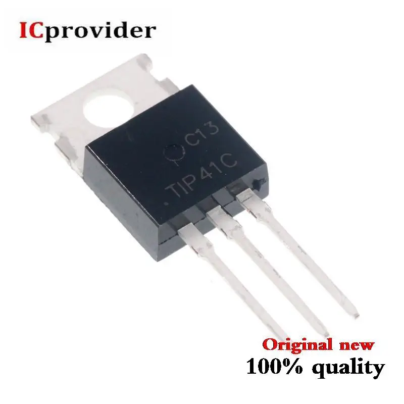 50 шт./лот TIP41C TIP41 TRANS GP NPN 6A 100V TO-220 лучшее качество | Электронные компоненты и