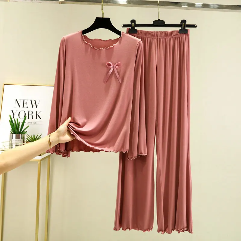 Summer Thin Pajamas Set Casual Sleepwear For Women Pink Full Short/Sleeve Shirt Pyjama Women's Modal Cotton 2022 Fashion Clothes