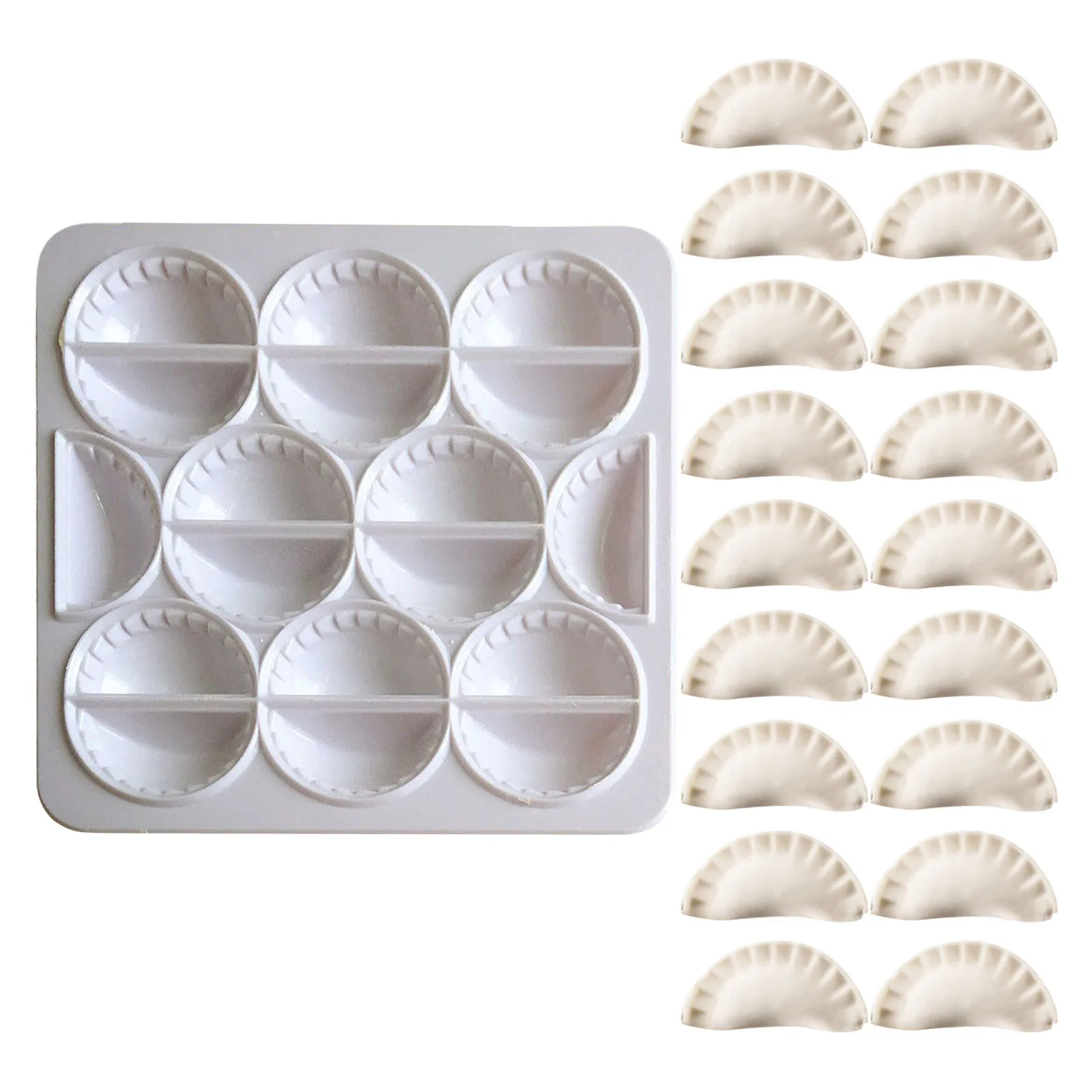 

18 Hole Dumpling Mold Crescent-Shaped Dumpling Device Crescent-Shaped Lazy Manual One-Time Boiled Dumpling Tool