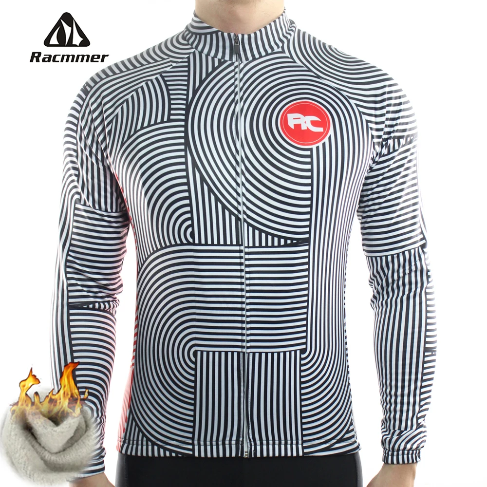 

Racmmer Winter Long Pro Thermal Fleece Cycling Jersey Men Clothing Bicycle Maillot Equipacion Ciclismo Bike Clothes #ZR-07