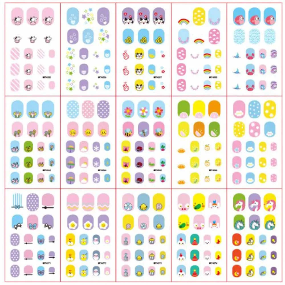 Красивые Мультяшные монстры детские наклейки для ногтей самодельные