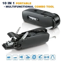 10 in 1 portable multifunctional combo tool office supply student portable stapler scissors knife tool set dropshipping