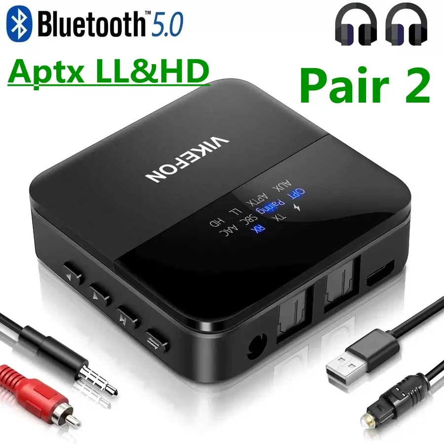 

Aptx LL HD Bluetooth 5.0 Audio Transmitter Receiver RCA 3.5mm AUX Spdif CSR8675 Stereo Wirlesss Adapter For Car TV PC Headphones