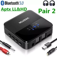 aptx ll hd bluetooth 5 0 audio transmitter receiver rca 3 5mm aux spdif csr8675 stereo wirlesss adapter for car tv pc headphones