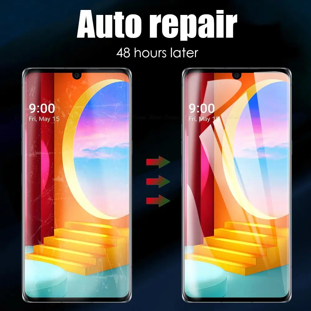 2pcs hydrogel film full cover screen protector protective film for lg v60 v35 v30 v30s plus velvet not glass free global shipping