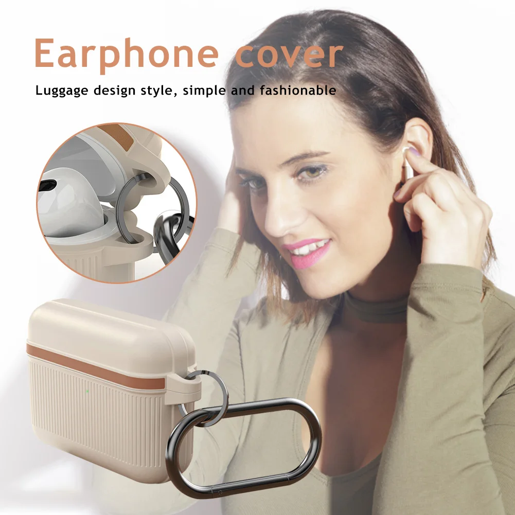 

Luxury Earphone Case For Apple AirPods 3 Case Silicone Armor Case With Keychain Cover Wireless Earphone Case For Apple AirPods 3