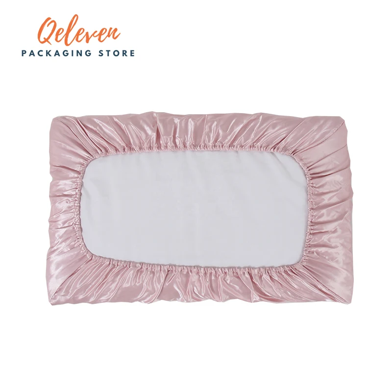 

Custom Logo Open Pocket Fitted Satin Pillow Cover Comfortable Pillowcase