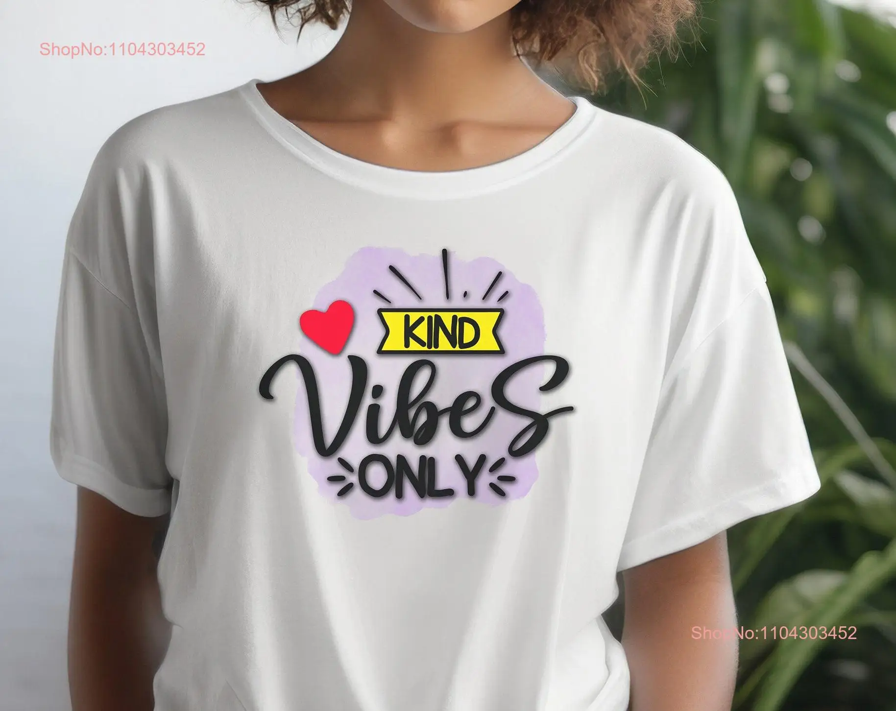 Футболка Kind Vibes Only Kindness for Her Positive Quote Uplifting Attitude Teacher хлопок с длинными или