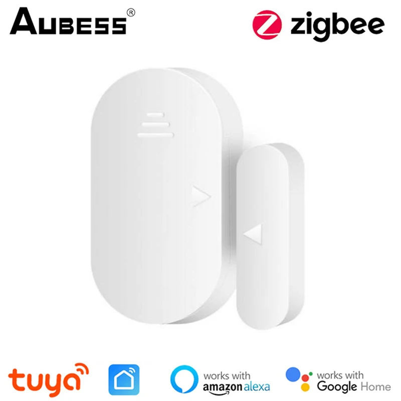 

Tuya ZigBee Smart Door Window Sensor Detectors Security Alarm System Smart Life App Voice Control Work With Alexa Google Home