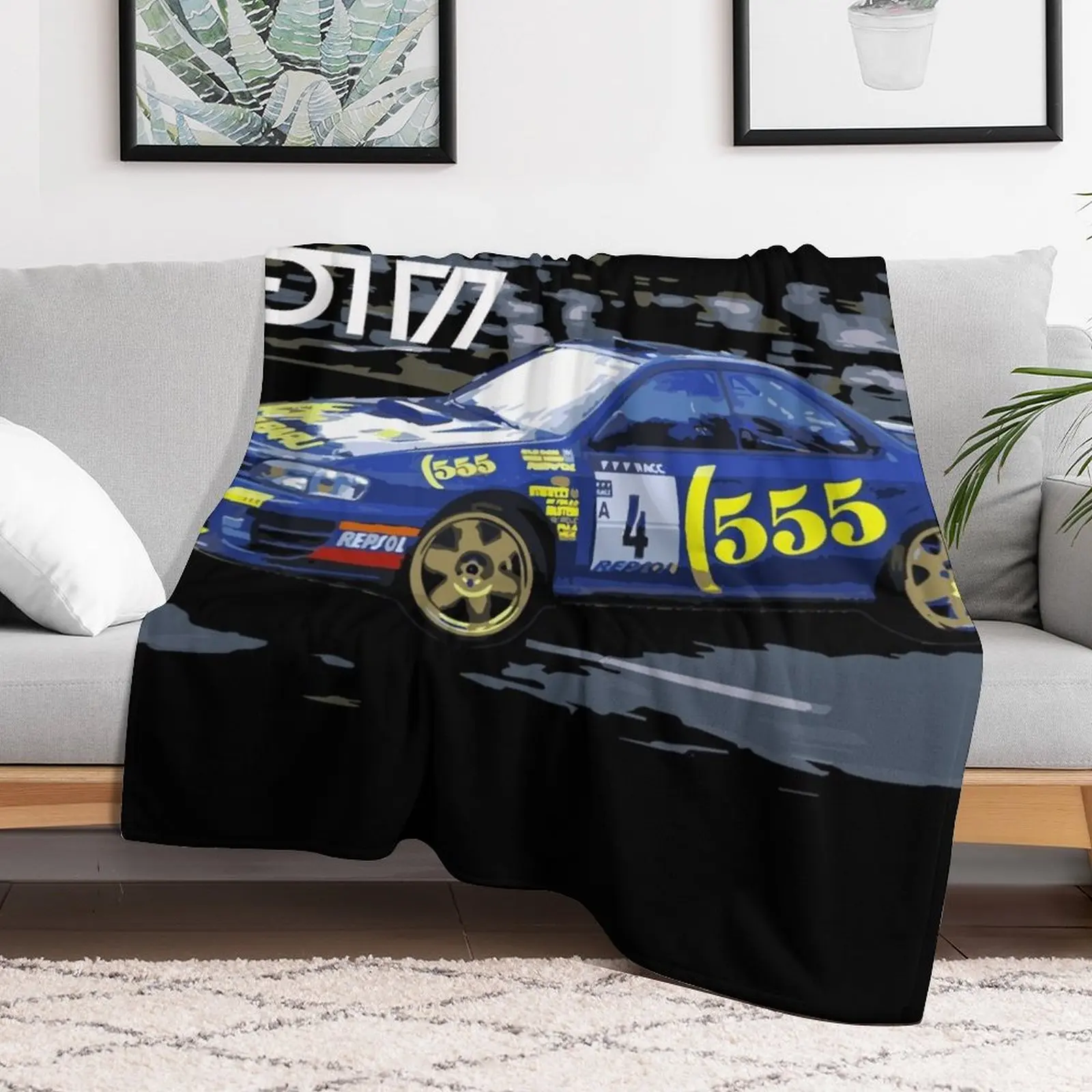 World Rally Blue 555 колин McRae GC8 пледы одеяла и для дивана