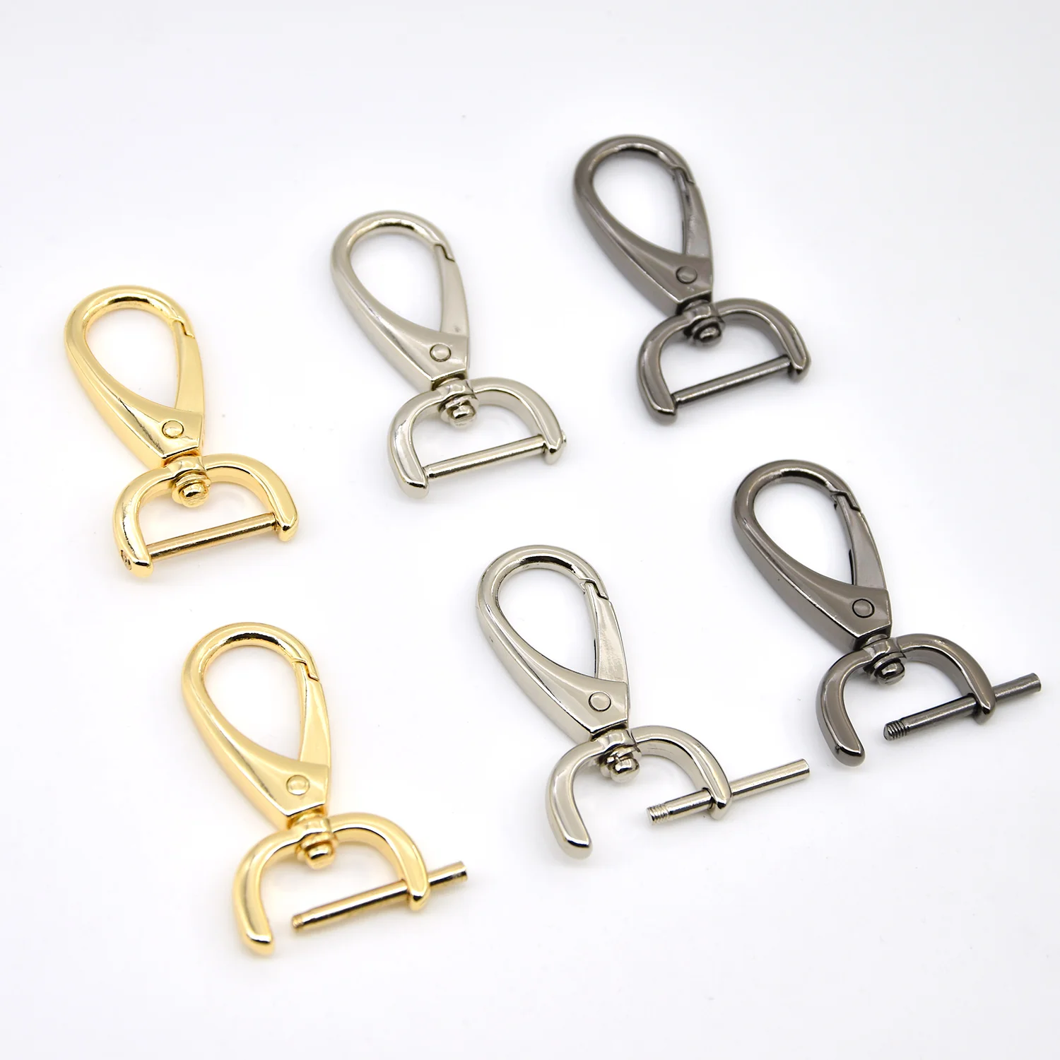 Застежка-карабин для кожевенного ремесла D-образные кольца 2 шт.