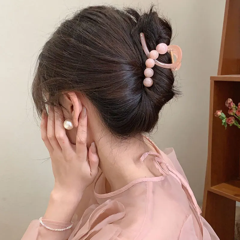 Заколка для волос с перекрестным жемчугом женская модная французская элегантная