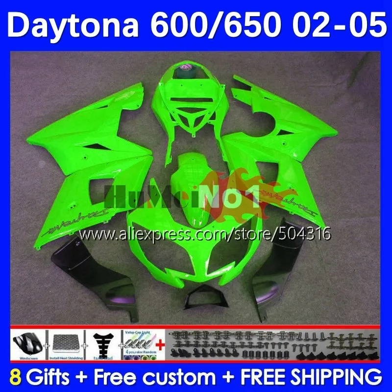 

Body green stock Kit For Daytona600 Daytona 650 600 Daytona650 102MC.164 Daytona 600 650 02 03 04 05 2002 2003 2004 2005 Fairing