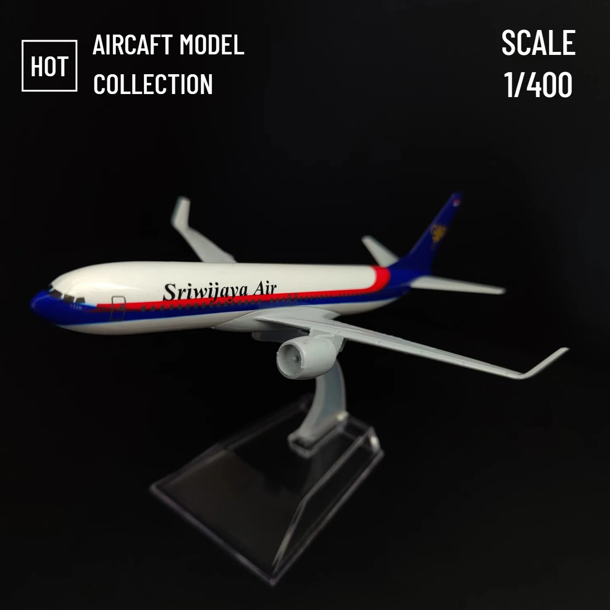 

Scale 1:400 Metal Aircraft Replica 15cm Sriwijava Indonesia Airlines Airplane Diecast Miniature Kids Toys Model for Boys Girls