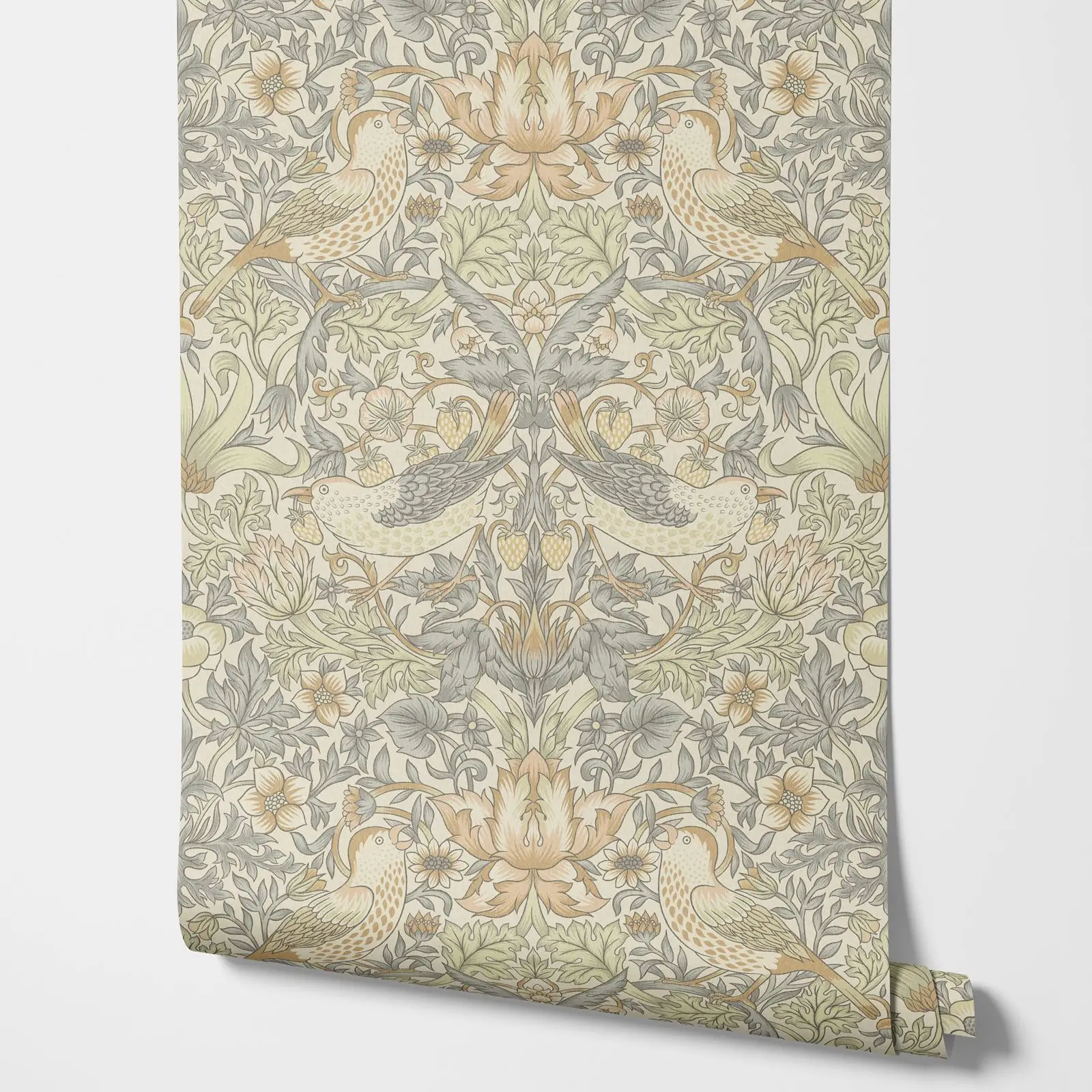 

Бумажные обои Pixel&Wall "Strawberry Thief Flower"