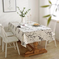 marbling white and black tablecloth wedding party table cloth rectangular dining table cover tablecloth kitchen home decor