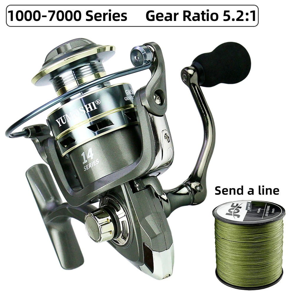 Спиннинговая катушка серии 1000-7000 передаточное число 5 2: 1 рыболовная для морского
