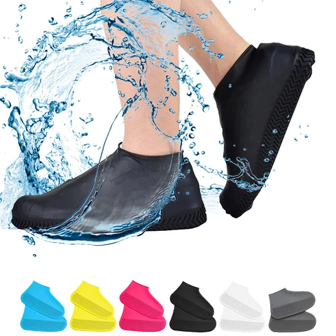 2 шт., водонепроницаемые Нескользящие резиновые чехлы для обуви