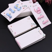 10pcs long paper card multi card cardboard holder for jewelry display handmade hairwear hair clips hairband set retail packaging