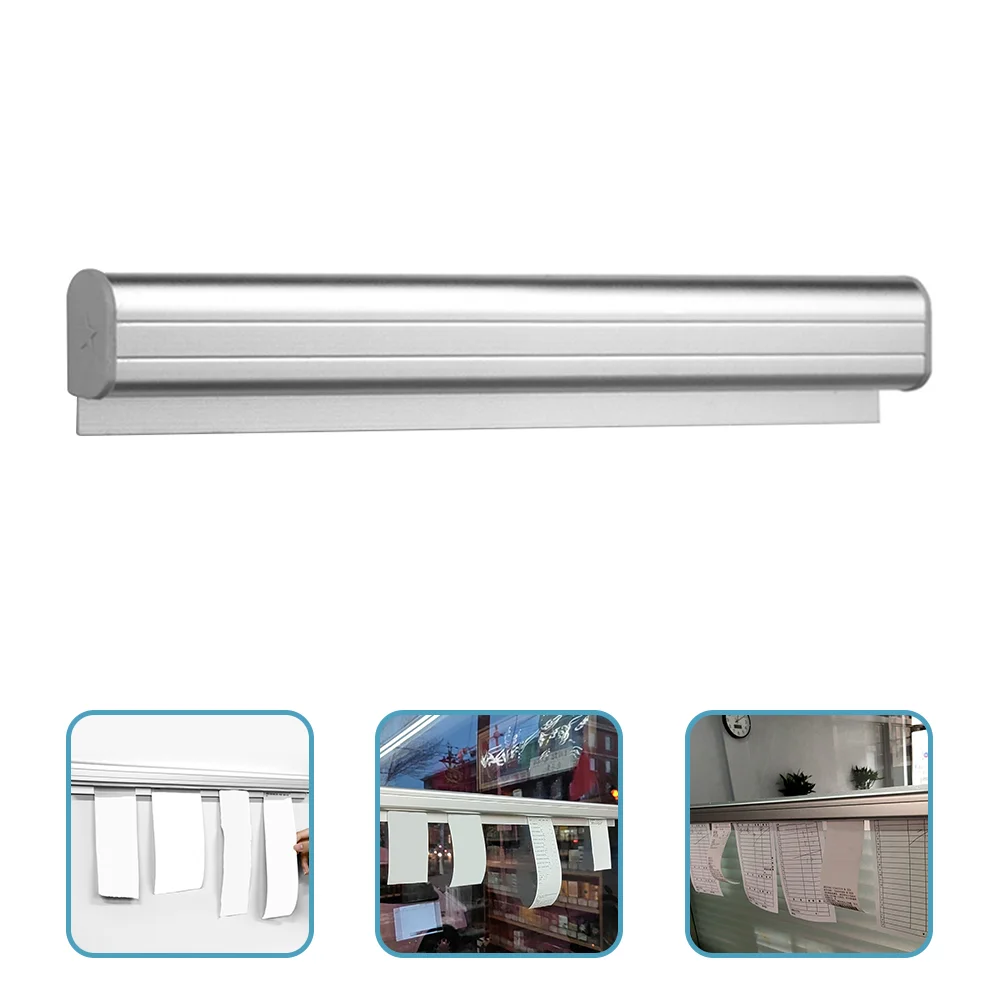 

Single Clamp Repisas Clip Order Holder Restaurant Ticket Holder Wallet Slide Ticket Rack Aluminum Alloy Kitchen Check Rack