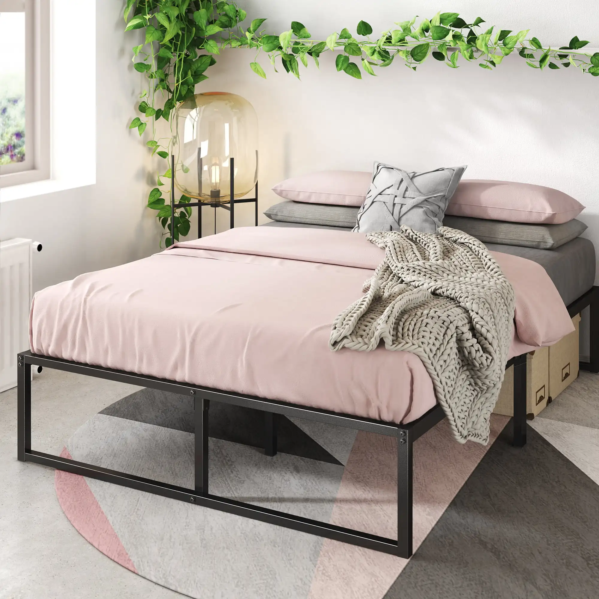 

Lorelei, 14 дюймов (H), металлическая платформа, оправа для кровати, королева