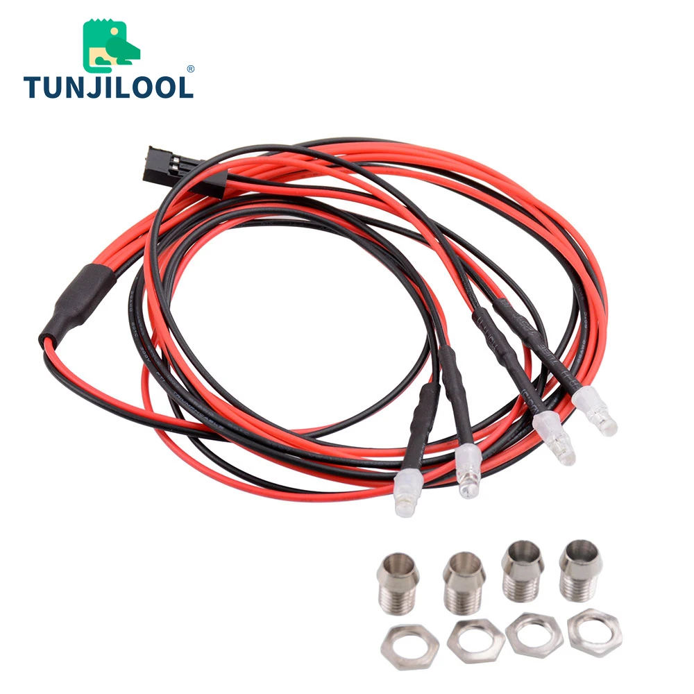 

LED Front Light Headlight Bumper Lamp Set For 1/24 Axial SCX24 90081 AXI00001 AXI00002 004 005 006 RC Crawler Car Parts
