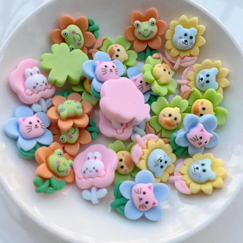 20 штук смешанных миниатюрных милых мультяшных животных фотополимерные