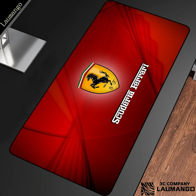 

Desk Mat Large Gaming Accessories Well-known Car Ferrari Extra Mouse Gamer Game Mats Hot Pad Mousepad Company Pc Anime Mause Pad