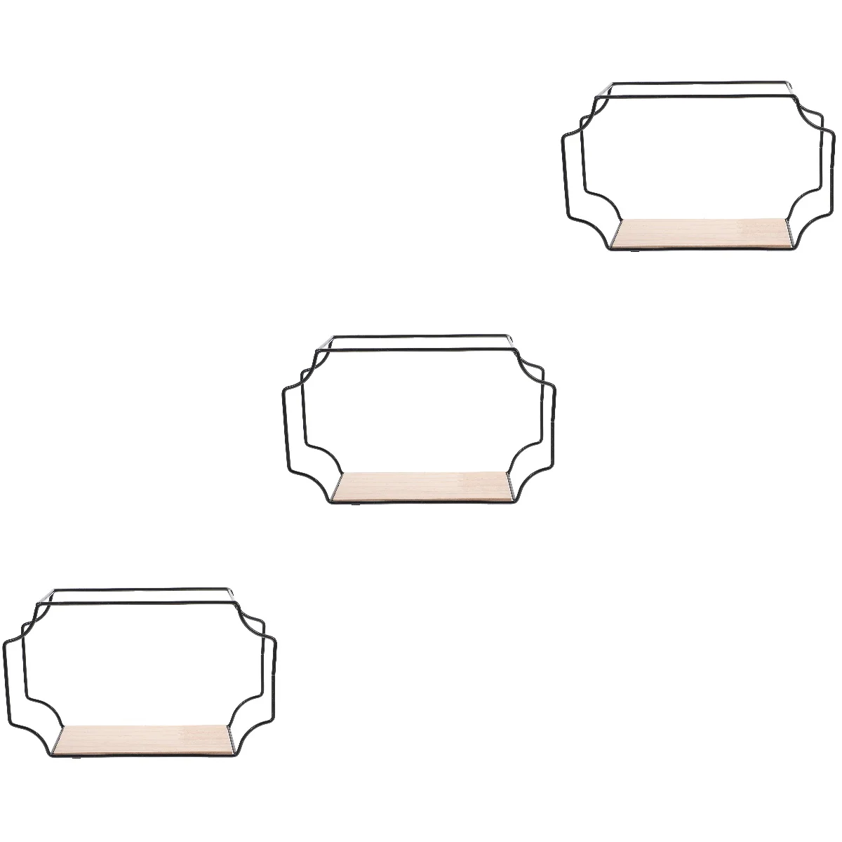 

3x Home Storage Shelf Storage Shelf Storage Rack Decorative Storage Rack Storage Shelf Wall Hanging Pendant