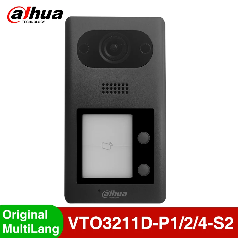 Dahua VTO3211D-P1-S2 VTO3211D-P2-S2 VTO3211D-P4-S2 IP 1/2/4-button Villa Door Station Video Doorbell Intercom Built-in Speaker