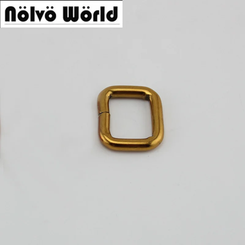 

50pcs 10pcs 20mm OLD gold round edge alloy buckle bags metal accessories square buckles non welded buckle making connector