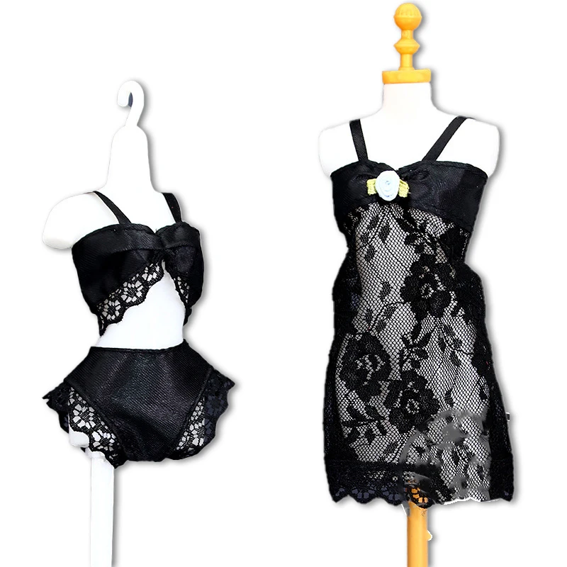 

Fashion 3Pcs/set Doll Pajamas Clothing Underwear Lingerie Bra Dress Lace Homewear Sexy Doll Clothes For 30cm Doll Accessorie New