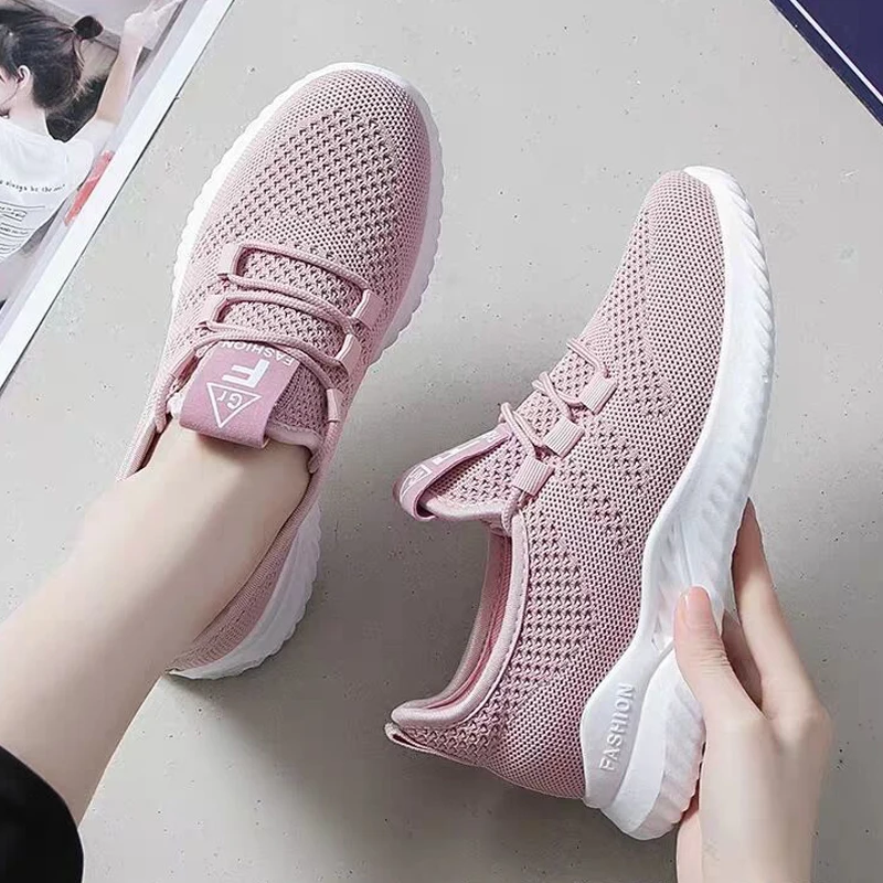 Sport Running Shoes Women Air Mesh Breathable Walking Women Sneakers Comfortable White Fashion Casual Sneakers White Zapatos