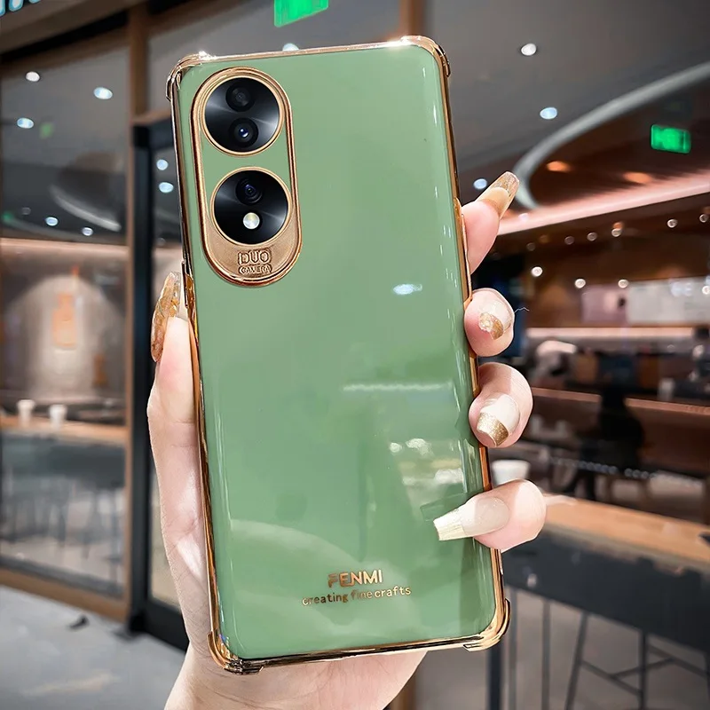 

High Quality For Huawei Honor P70 P50 P40 PRO Back Cover Cool Luxury Square Bumper Plated Phone Case