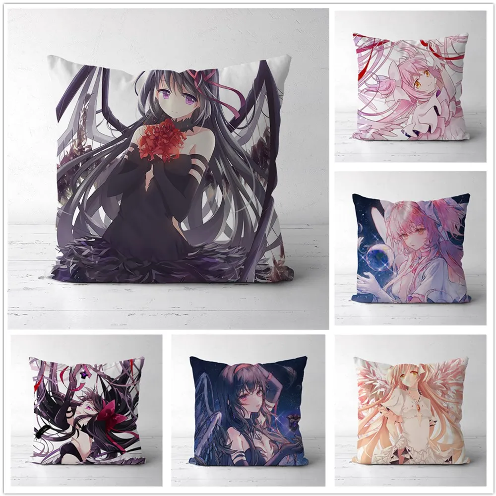 

Puella Magi Madoka Magica Akemi Homura двухсторонняя декоративная подушка