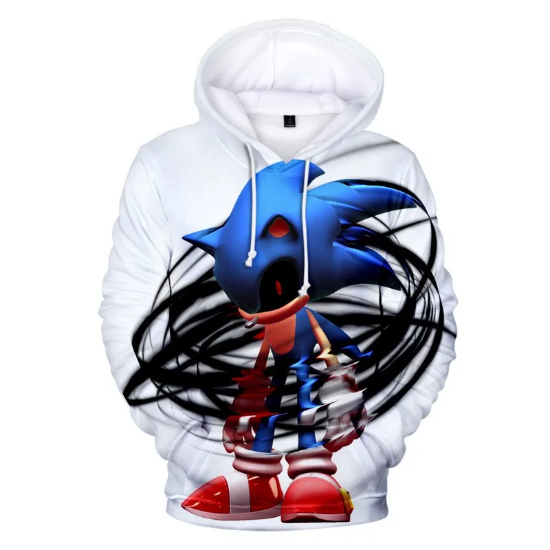 

Sonic The Hedgehog Autumn Hoodies Outwear Cartoon 3D Print Kids Fashion Clothes Streetwear Men High-value Creativity Pullovers