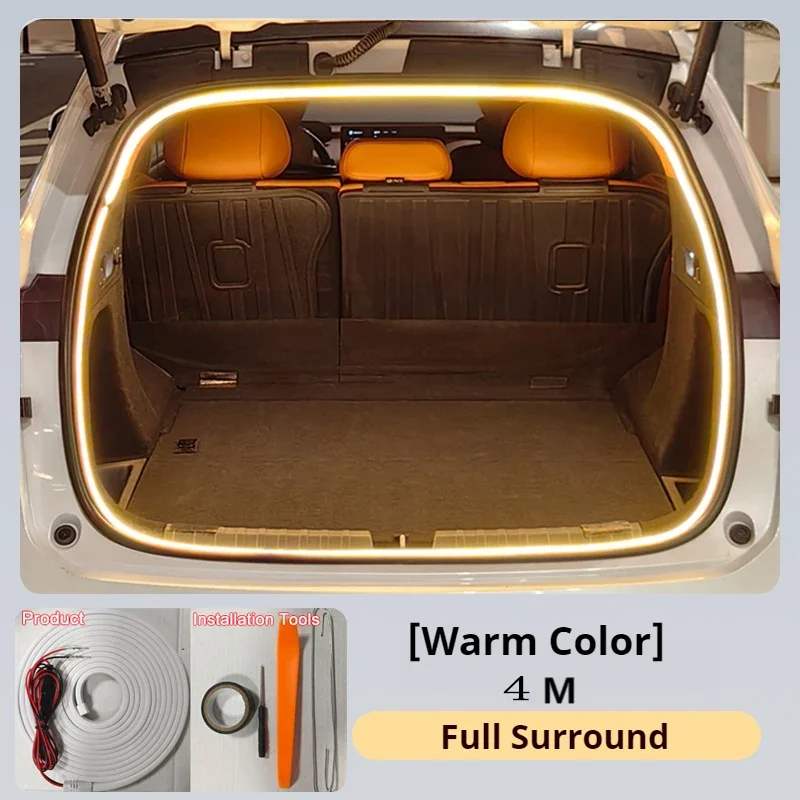 

Светодиодные полосы заднего багажника, декоративная лампа для интерьера багажника для Mitsubishi Montero Pajero, спортивный аксессуар, атмосфера