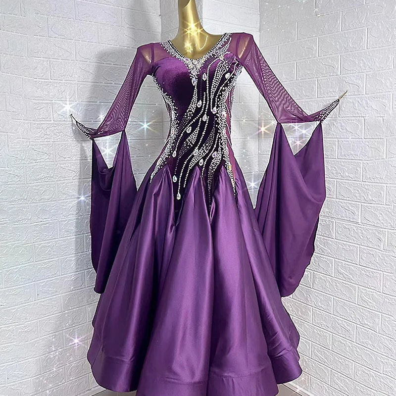 Платье для современных танцев стандартное платье бальных женское танго вальса