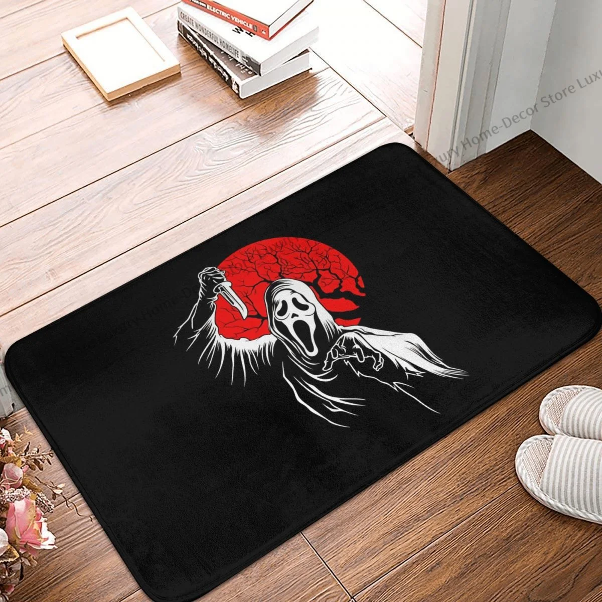 

SCREAM Horror Movie Bathroom Non-Slip Carpet Ghostface Flannel Mat Entrance Door Doormat Floor Decoration Rug