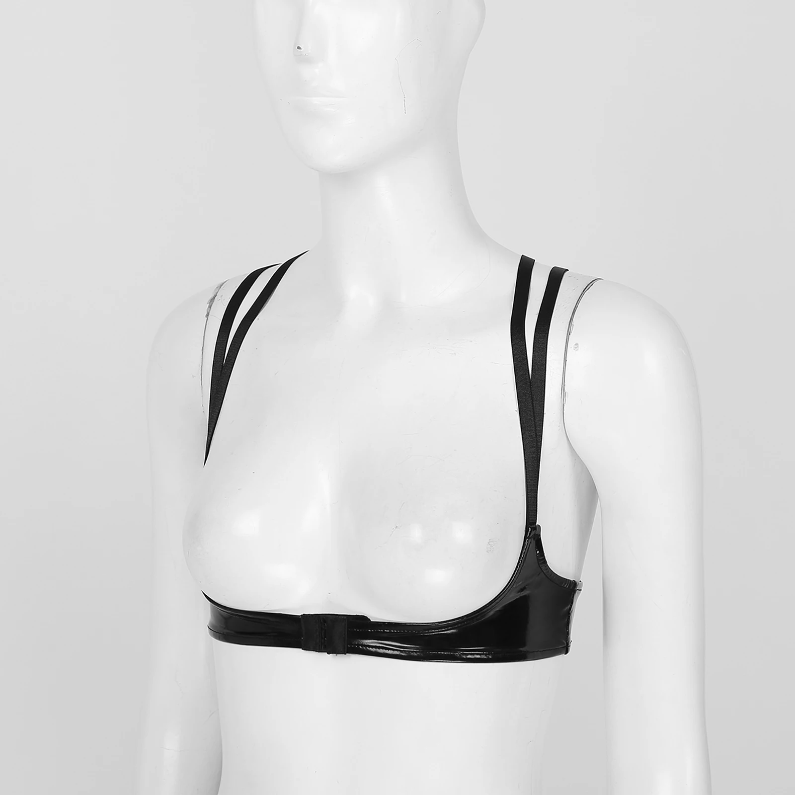 Женский бюстгальтер с открытой грудью без косточек застежкой спереди из