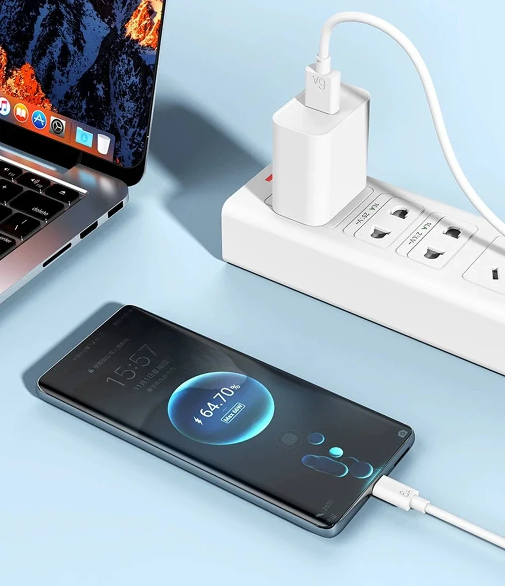 Кабель для сверхбыстрой зарядки 66 Вт 6 А USB Type-C телефонов Samsung Xiaomi Huawei Nova 8 Magic 5 Redmi
